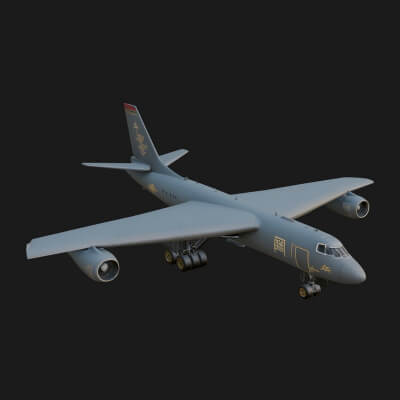 Military Cargo Plane Model Design 6 3D Print Model