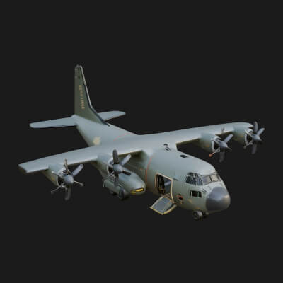 Military Cargo Plane Model Design 7 3D Print Model