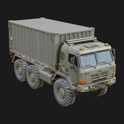 Military Cargo Truck Model Design 1 3D Print Model