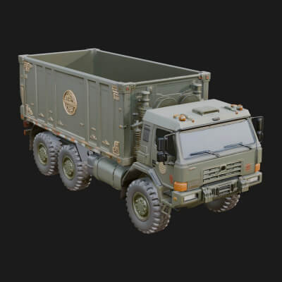Military Cargo Truck Model Design 10 3D Print Model