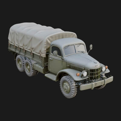 Military Cargo Truck Model Design 11 3D Print Model
