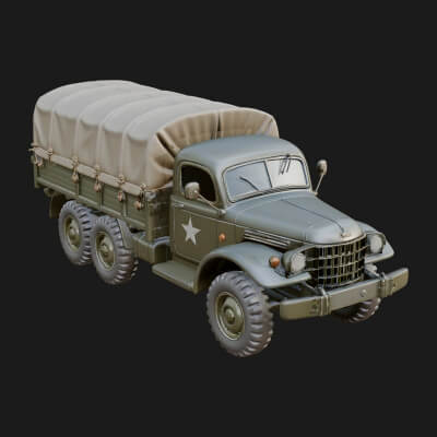 Military Cargo Truck Model Design 12 3D Print Model