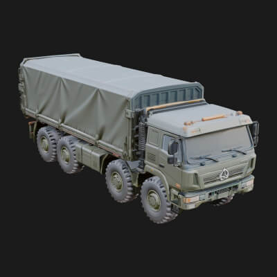 Military Cargo Truck Model Design 14 3D Print Model