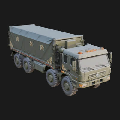 Military Cargo Truck Model Design 15 3D Print Model