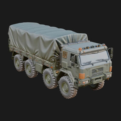 Military Cargo Truck Model Design 2 3D Print Model