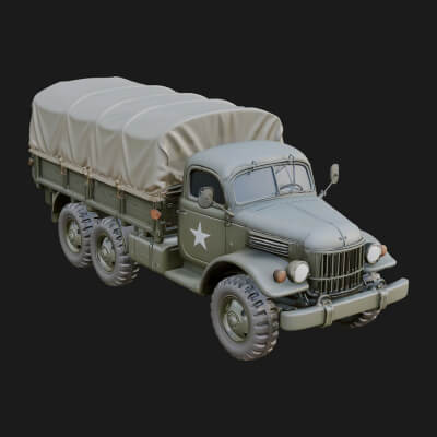 Military Cargo Truck Model Design 4 3D Print Model