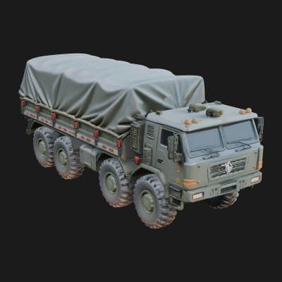 Military Cargo Truck Model Design 5 3D Print Model