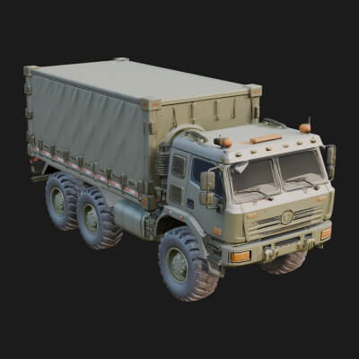 Military Cargo Truck Model Design 7 3D Print Model