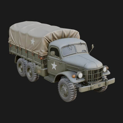 Military Cargo Truck Model Design 8 3D Print Model