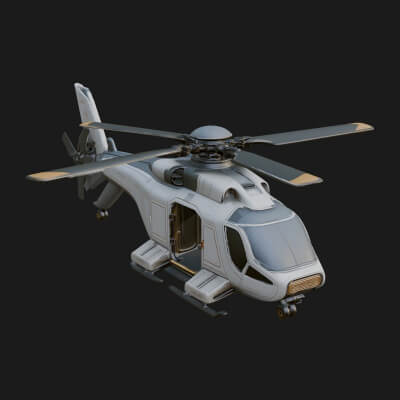 Military Helicopter Model Design 1 3D Print Model