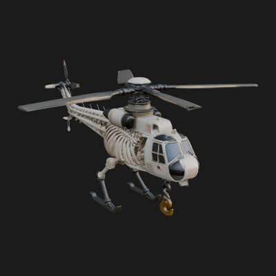 Military Helicopter Model Design 16 3D Print Model