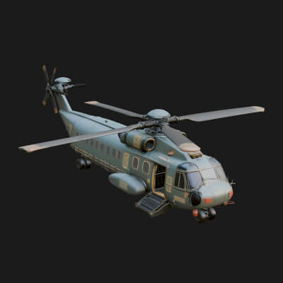 Military Helicopter Model Design 20 3D Print Model