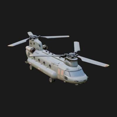 Military Helicopter Model Design 22 3D Print Model