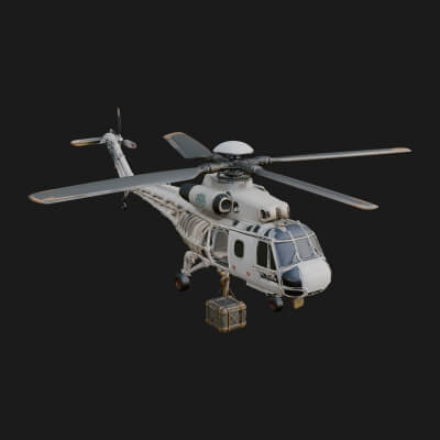 Military Helicopter Model Design 23 3D Print Model