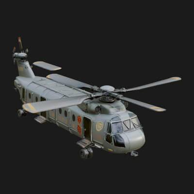 Military Helicopter Model Design 5 3D Print Model