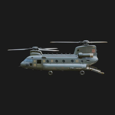 Military Helicopter Model Design 6 3D Print Model