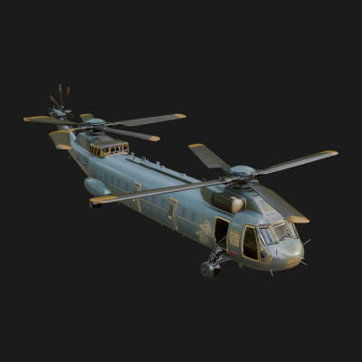 Military Helicopter Model Design 7 3D Print Model