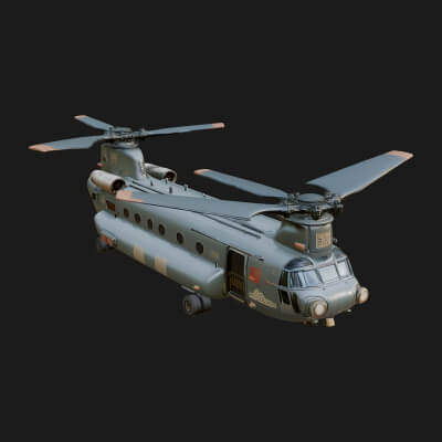 Military Helicopter Model Design 9 3D Print Model