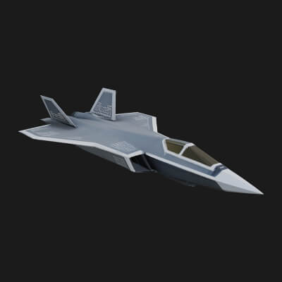 Military Jet Fighter Model Design 11 3D Print Model