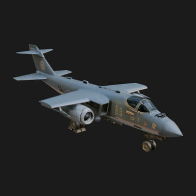 Military Jet Fighter Model Design 19 3D Print Model