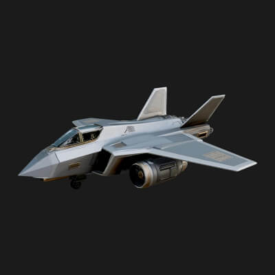 Military Jet Fighter Model Design 2 3D Print Model