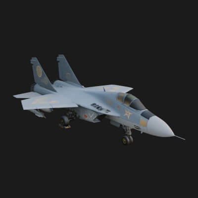 Military Jet Fighter Model Design 22 3D Print Model
