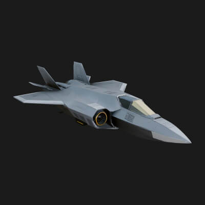 Military Jet Fighter Model Design 28 3D Print Model