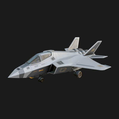Military Jet Fighter Model Design 3 3D Print Model