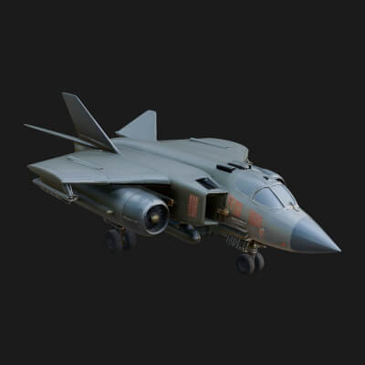 Military Jet Fighter Model Design 36 3D Print Model