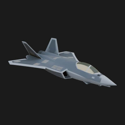 Military Jet Fighter Model Design 37 3D Print Model