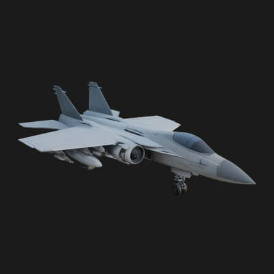 Military Jet Fighter Model Design 38 3D Print Model