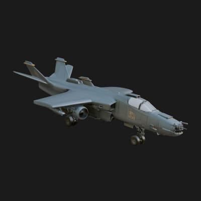 Military Jet Fighter Model Design 40 3D Print Model