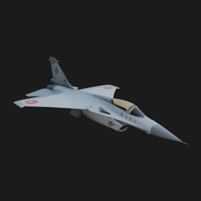 Military Jet Fighter Model Design 43 3D Print Model