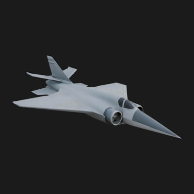 Military Jet Fighter Model Design 44 3D Print Model