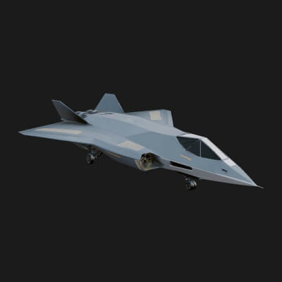 Military Jet Fighter Model Design 45 3D Print Model