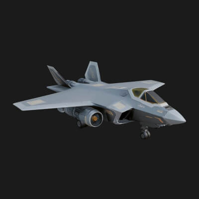Military Jet Fighter Model Design 46 3D Print Model