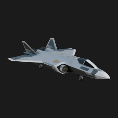 Military Jet Fighter Model Design 48 3D Print Model
