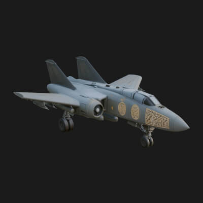 Military Jet Fighter Model Design 5 3D Print Model