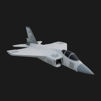 Military Jet Fighter Model Design 51 3D Print Model