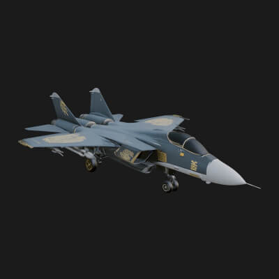 Military Jet Fighter Model Design 52 3D Print Model