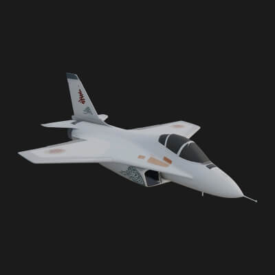 Military Jet Fighter Model Design 54 3D Print Model