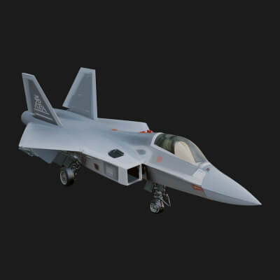 Military Jet Fighter Model Design 56 3D Print Model