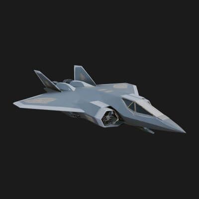 Military Jet Fighter Model Design 58 3D Print Model