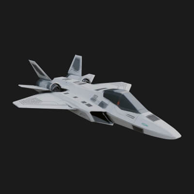 Military Jet Fighter Model Design 60 3D Print Model