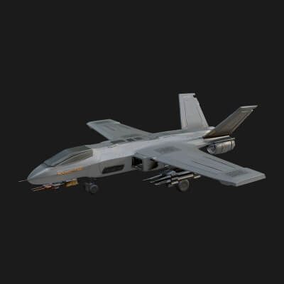 Military Jet Fighter Model Design 61 3D Print Model