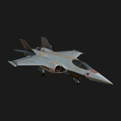 Military Jet Fighter Model Design 62 3D Print Model