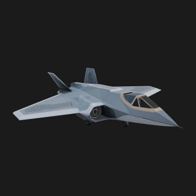 Military Jet Fighter Model Design 63 3D Print Model