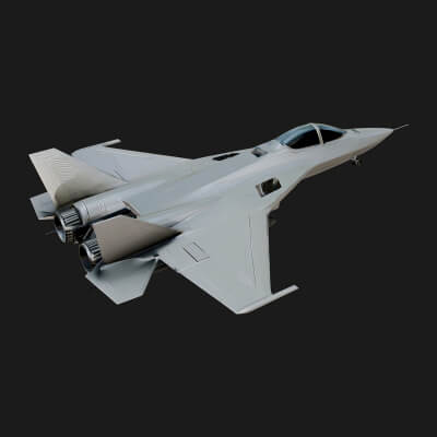Military Jet Fighter Model Design 64 3D Print Model