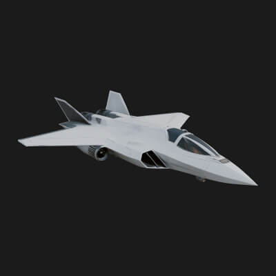 Military Jet Fighter Model Design 65 3D Print Model