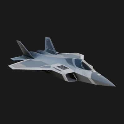 Military Jet Fighter Model Design 66 3D Print Model
